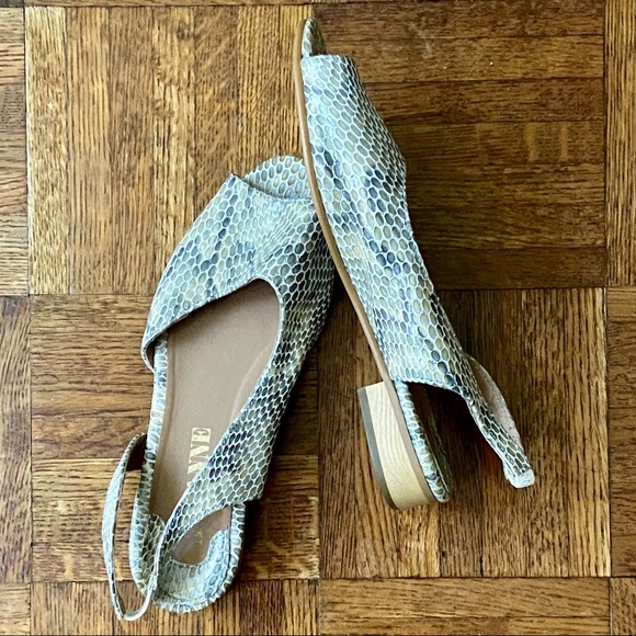 About Arianne snakeskin sandals open toe sling backs Made in Spain - Picture 3 of 6
